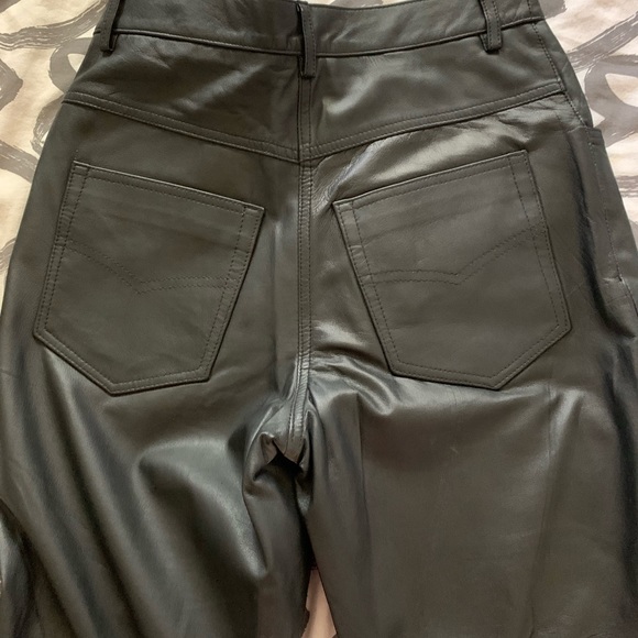 Black Leather Pants - Picture 3 of 4